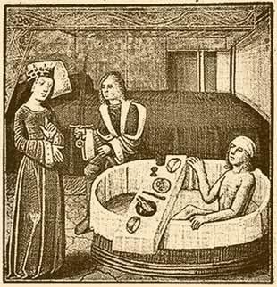 Douchen in de middeleeuwen